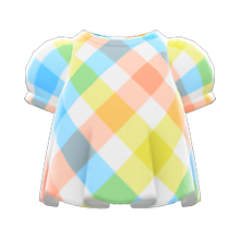 Load image into Gallery viewer, Plaid Puffed-Sleeve Shirt
