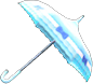 Blue Shiny-Bows Parasol