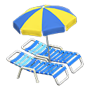 Load image into Gallery viewer, Beach Chairs with Parasol
