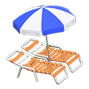 Load image into Gallery viewer, Beach Chairs with Parasol
