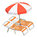 Load image into Gallery viewer, Beach Chairs with Parasol
