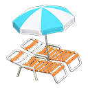 Load image into Gallery viewer, Beach Chairs with Parasol
