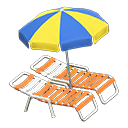 Load image into Gallery viewer, Beach Chairs with Parasol
