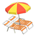 Load image into Gallery viewer, Beach Chairs with Parasol
