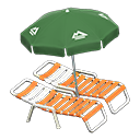 Load image into Gallery viewer, Beach Chairs with Parasol
