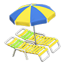 Load image into Gallery viewer, Beach Chairs with Parasol
