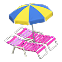 Load image into Gallery viewer, Beach Chairs with Parasol

